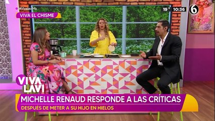 Michelle Renaud responde a críticas después de meter a su hijo en hielos
