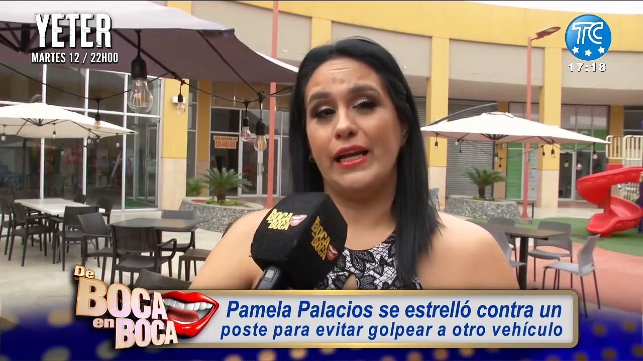 Pamela Palacios  sufrió un accidente de tránsito: "se me atravesó un auto"