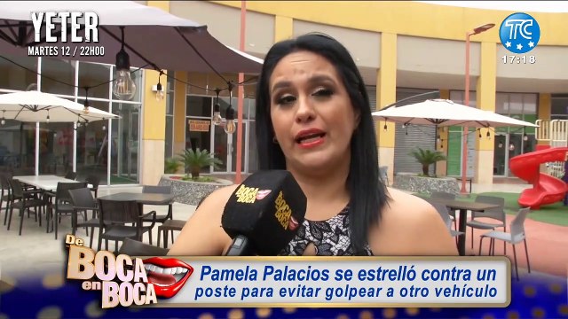 Pamela Palacios sufrió un accidente de tránsito: se me atravesó un auto