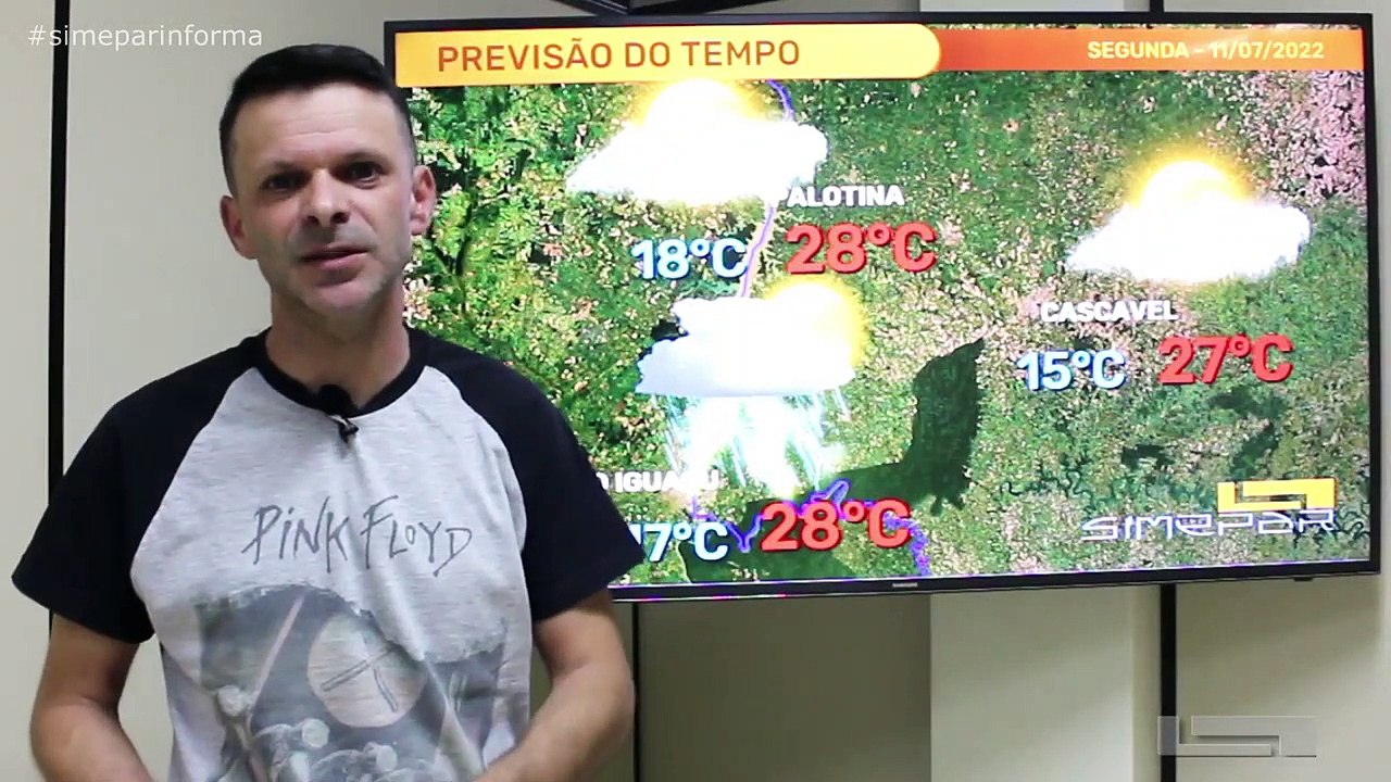 Simepar indica volta das chuvas e queda de temperaturas em todo o Paraná