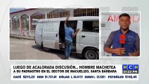 ¡En acalorada discusión! Borracho ataca con machete a su suegro en Macuelizo, Santa Bárbara