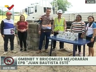 GMBNBT y Bricomiles rehabilitarán estructura de la EPB "Juan Bautista Este" en Apure