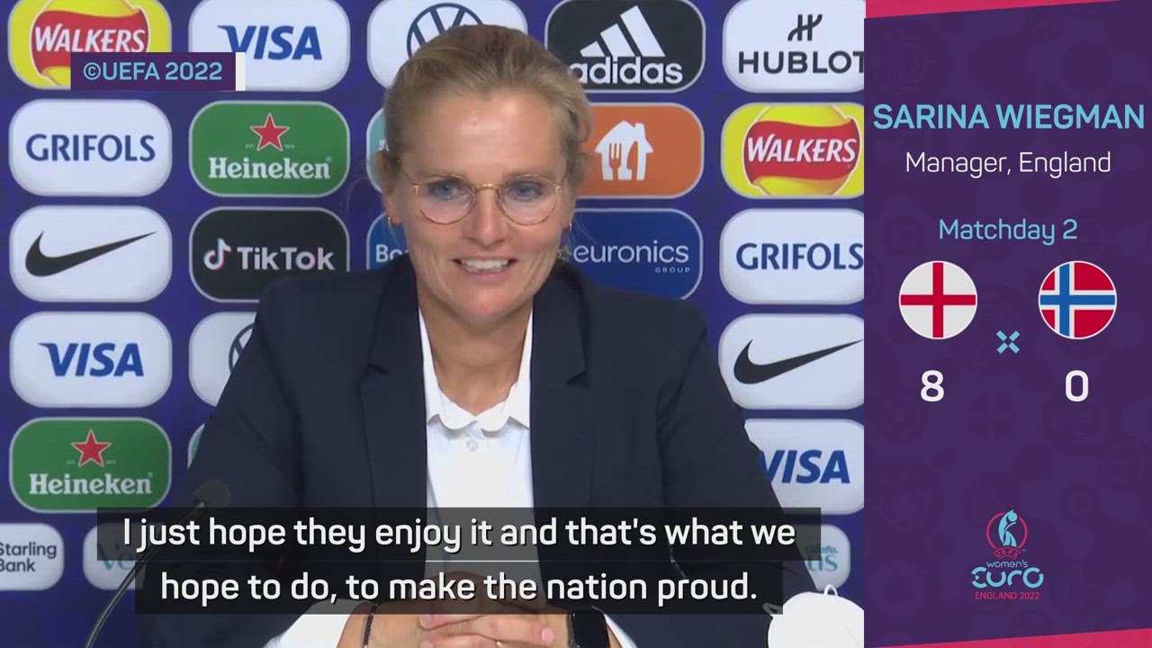 Wiegman hopes record-breaking England 'make the nation proud'