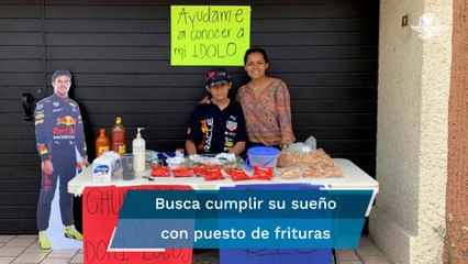 Adolescente vende churros para hacer realidad su sueño: asistir a la F1 y conocer a Checo Pérez