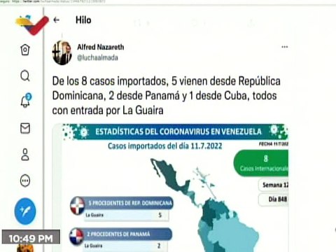 COVID-19 | Venezuela registró 129 casos comunitarios, 8 importados y 519.887 pacientes recuperados