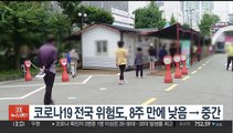 코로나19 전국 위험도, 8주 만에 낮음→중간