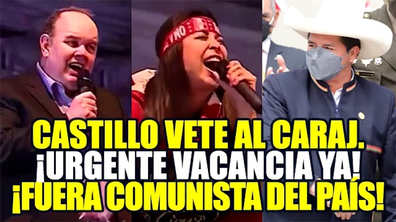 LÓPEZ ALIAGA Y PATRICIA CHIRINOS ARREMETEN CONTRA PEDRO CASTILLO EN LA MARCHA POR LA VACANCIA