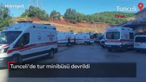 Tunceli'de tur minibüsü devrildi: Çok sayıda yaralı