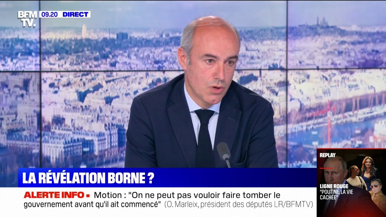 Olivier Marleix, président du groupe LR: "On ne va pas faire tomber le gouvernent avant qu'il ait commencé à travailler"