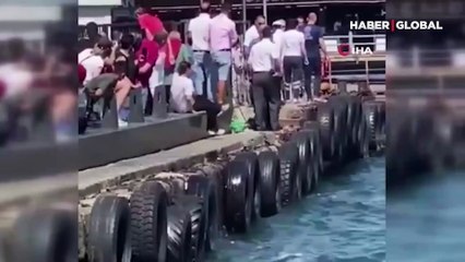 Haliç’te akıllara durgunluk veren olay: Can simidinden ve dalgıçtan “imdat” diyerek kaçtı