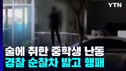 순찰차 밟고 난동 '촉법소년'...이미 10여 건 범죄 / YTN