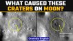 ISRO shares images of double craters on Moon created by rocket hitting Moon | Oneindia News*Space