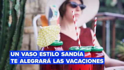 Un vaso con forma de sandía seguro que te alegra las vacaciones