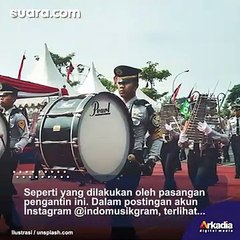 Ikut Ekskul Marching Band, Pengantin Pria Malah Unjuk Bakat saat Pernikahan