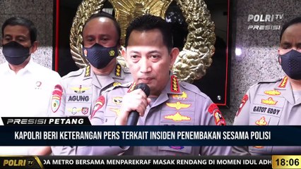 Pernyataan Lengkap Kapolri Bentuk Tim Khusus Usut Polisi Tembak Polisi