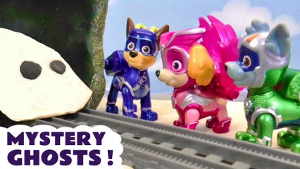 Paw Patrol Mighty Pups MYSTERY Ghost Train Story Toy Cartoon for Kids and Children