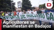 Agricultores se manifiestan en Badajoz en protesta por la situación del sector agrario