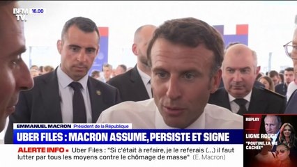 Uber Files: "J'en suis fier" assume Emmanuel Macron