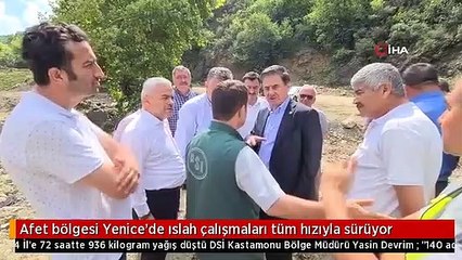 Afet bölgesi Yenice'de ıslah çalışmaları tüm hızıyla sürüyor