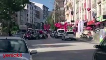Başkent'te magandalar trafiği birbirine kattı! Sürücüler korna çalarak tepki gösterdi