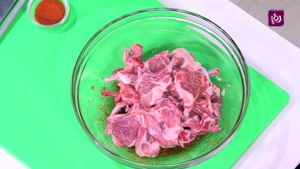 الفريكه  مع الخضار بالريش المشويه