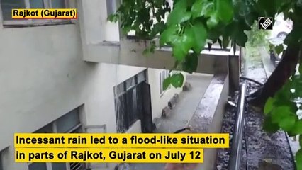 Gujarat: Heavy rain causes flood-like situation in Rajkot