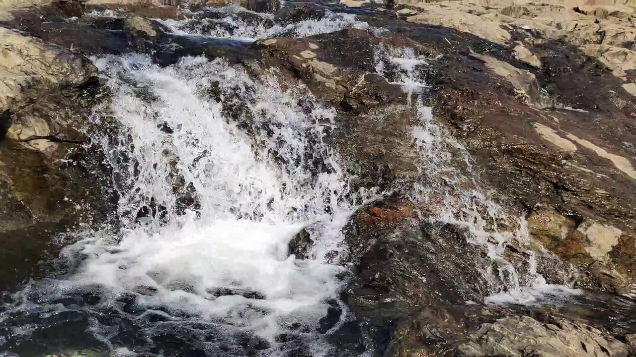 Slow motion water fallen video
