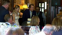 'Oldie Lunch' guests sing Happy Birthday to Camilla