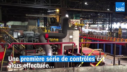 Visite de l'usine Saarstahl Rail à Hayange