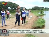 Autoridades del estado Apure inspeccionan muro de contención La Culebra ante crecida del río Arauca