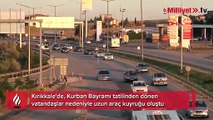 Tatilciler dönüyor! Kilit kavşak Kırıkkale'de trafik başladı