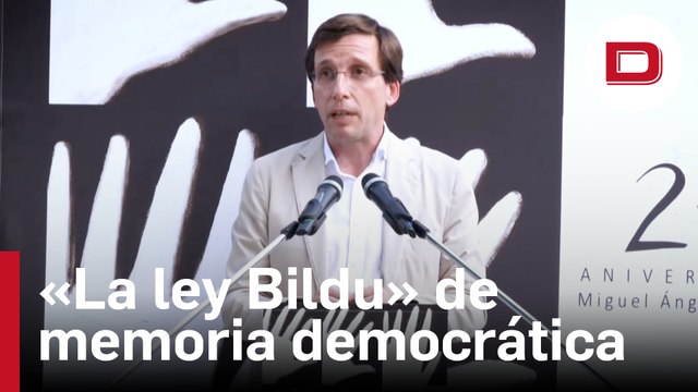 Almeida dice que la ley de memoria democrática del Gobierno es «la ley Bildu»