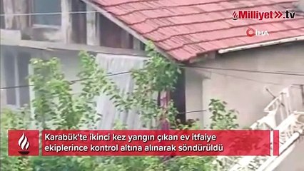 Aynı ev 20 gün içerisinde ikinci kez alevlere teslim oldu