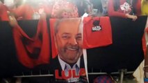 Apoiadores de Lula durante evento em Brasília