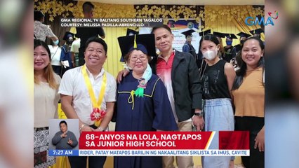 Download Video: 68-anyos na lola, nagtapos sa junior high school | UB