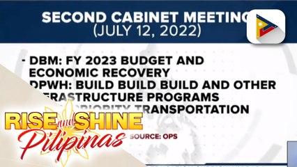 Pambansang pondo sa susunod na taon at pagbangon ng ekonomiya, natalakay sa ikalawang Cabinet Meeting; Palasyo: usapin sa inflation, pinatututukan na rin ng Pangulo