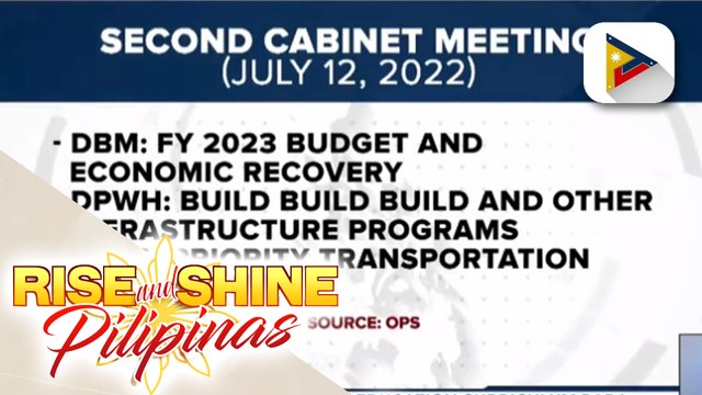 Pambansang pondo sa susunod na taon at pagbangon ng ekonomiya, natalakay sa ikalawang Cabinet Meeting; Palasyo: usapin sa inflation, pinatututukan na rin ng Pangulo