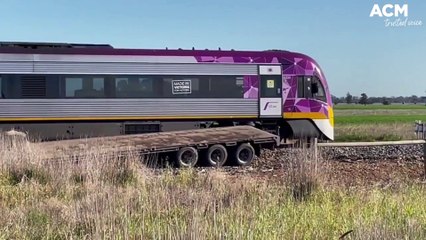 Emergency services on scene at the site of the train and truck collision near Goornong | July 2022 | Bendigo Advertiser