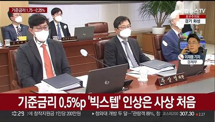 한은 사상 첫 빅스텝…기준금리 1.75%→2.25%