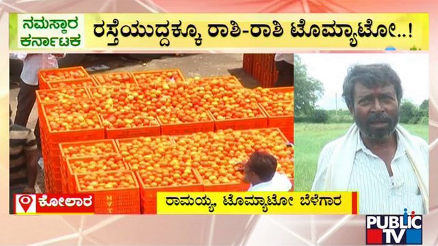 Rain Destroys Tomato Crops, Prices Crash, Kolar District Farmers Worried | Public TV