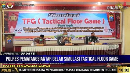 PRESISI Update 10.00 WIB Polres Pematangsiantar Gelar Simulasi Tactical Floor Game Pengamanan W20