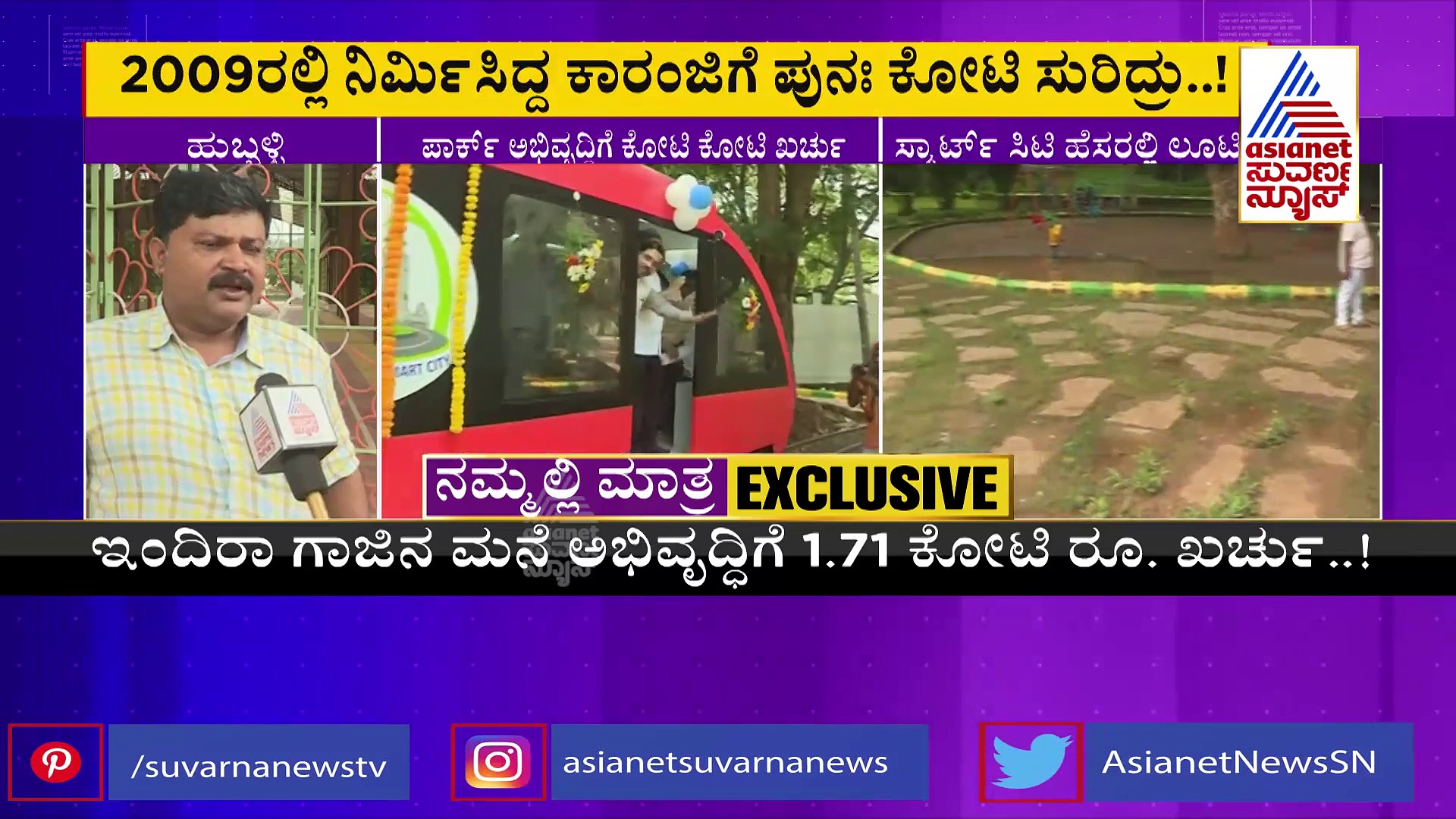 ಹುಬ್ಬಳ್ಳಿ ಸ್ಮಾರ್ಟಿ ಸಿಟಿ ಅಧಿಕಾರಿಗಳ ಸ್ಮಾರ್ಟ್ ಲೂಟಿ, ಲೋಕಾಯುಕ್ತಕ್ಕೆ ದೂರು..!