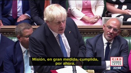 "Hasta la vista, baby", así se despide Boris Johnson en el Parlamento