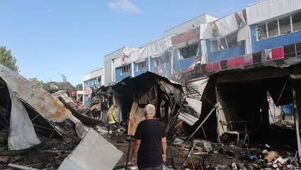 Ukrayna'nın Bahmut kentindeki çarşı Rus güçlerince vuruldu
