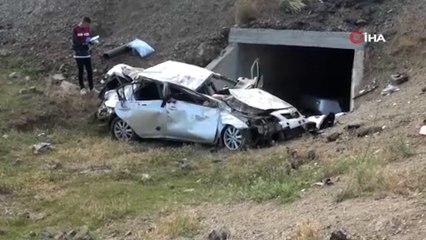 Yozgat’ta araç menfeze düştü: 1 ölü, 2 yaralı