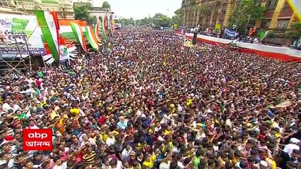 TMC Shahid Diwas 2022:  দেবকে পাশে নিয়ে গ্যাসের দাম বাড়ানোর প্রতিবাদ মমতার