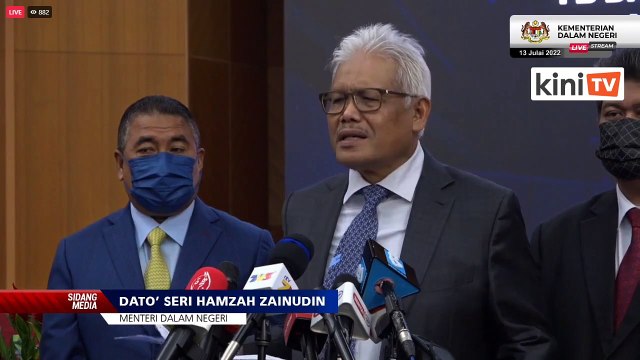 LIVE: Press conference by Home Minister Hamzah Zainudin