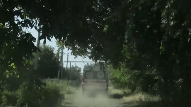 Ukrayna'nın doğusundaki Bahmut şehrinde ailelerinden uzakta görev yapan acil müdahale ekibi