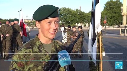 Eastern European soldiers honoured at France's Bastille Day parade