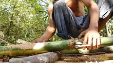 Building The Most Beautiful Secret Underground Bamboo House By Ancient Skills.